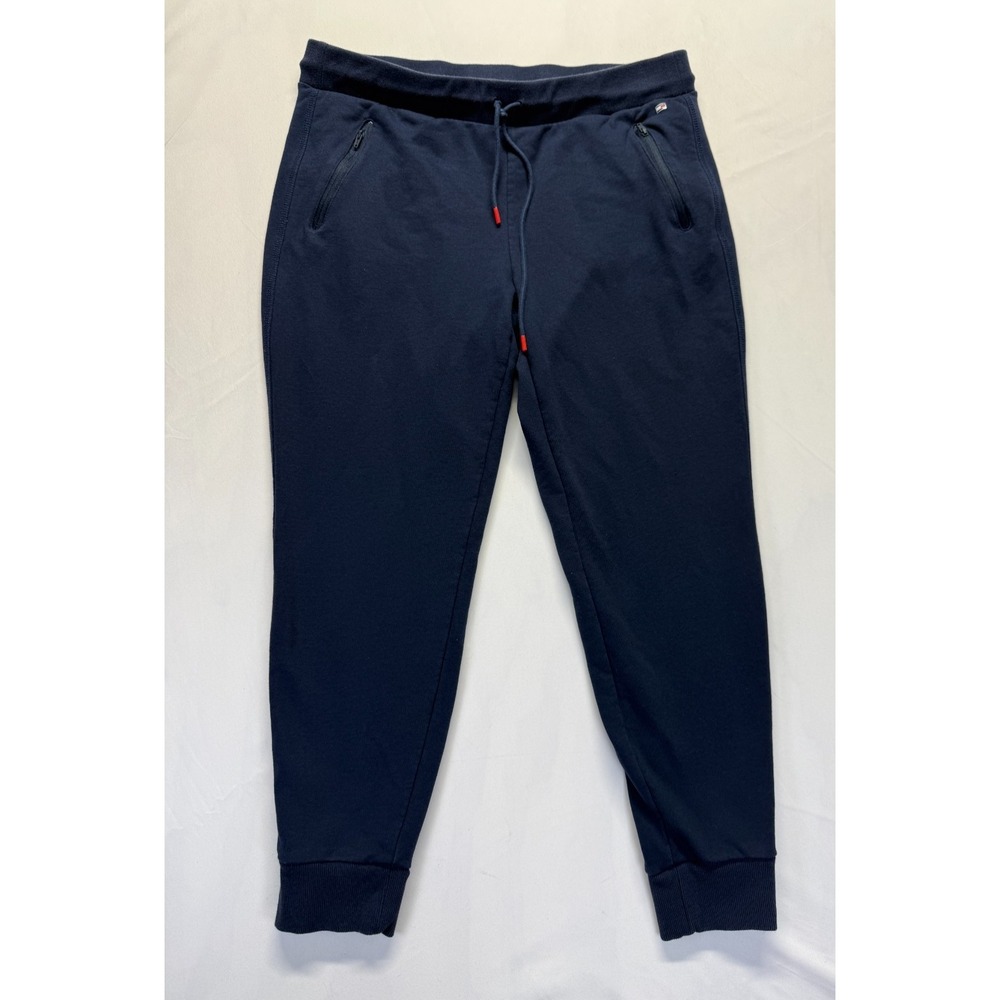 Tommy‎ Hilfiger Jogger Pants Mens Large Navy Blue Cotton Tapered Leg Athleisure